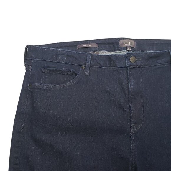 NYDJ Sheri Slim Jeans Womens 20W Lift Tuck High Rise Dark Wash - Picture 3 of 10